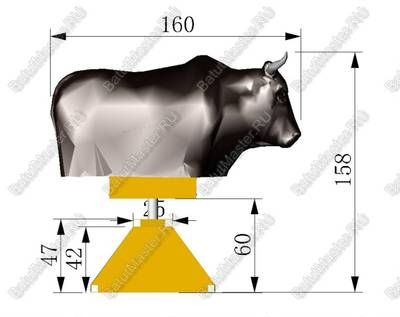 Бык для аттракциона родео "Бык Родео 2" с мягким сиденьем