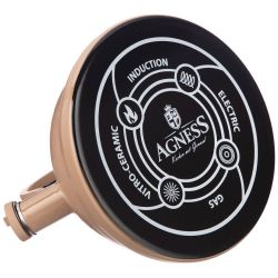 ЧАЙНИК ЭМАЛИРОВАННЫЙ СО СВИСТОКОМ С ЭФФЕКТОМ МЕТАЛЛИК СЕРИЯ "DELUXE" ЦВ:КОФЕЙНЫЙ 2,5 Л. 21Х23 СМ