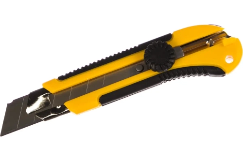 10326 Нож технический 25 мм усиленный прорезиненный, вращ. прижим