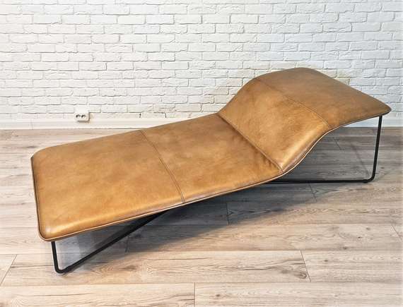 Кресло-кушетка Clivio Daybed, коричневая кожа