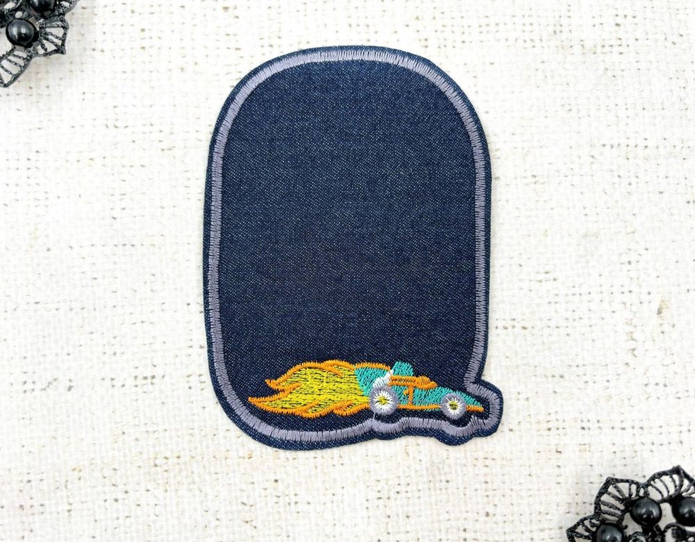 Термоаппликация заплатка, р. 12х8 см, тёмно-синий