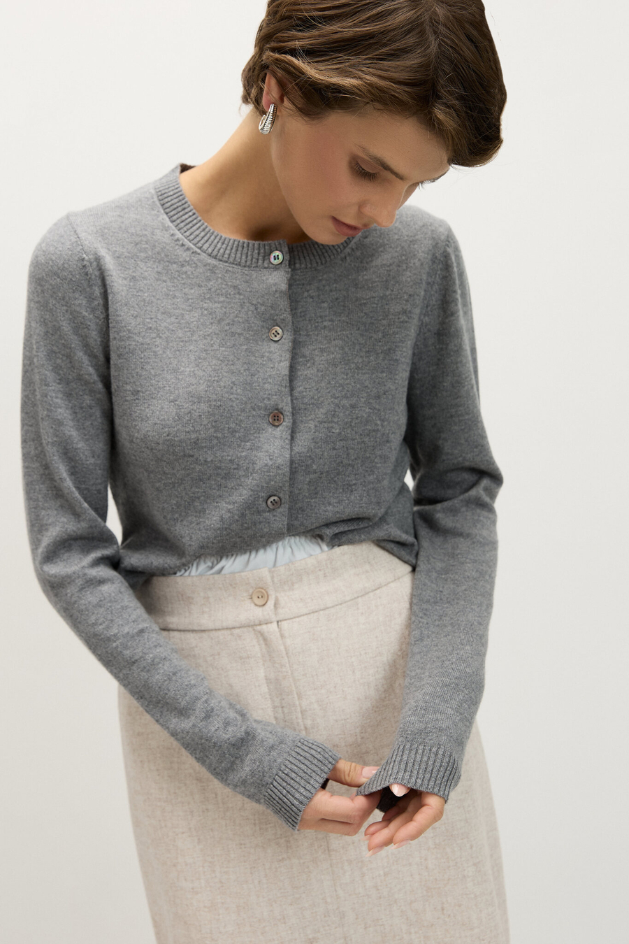 Кардиган аккуратный из смесового кашемира