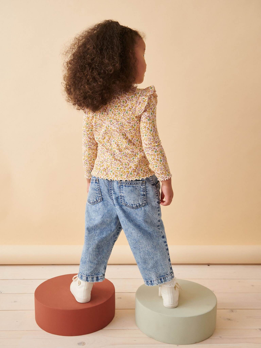 Лонгслив для девочки Next 168-466, Бежевый