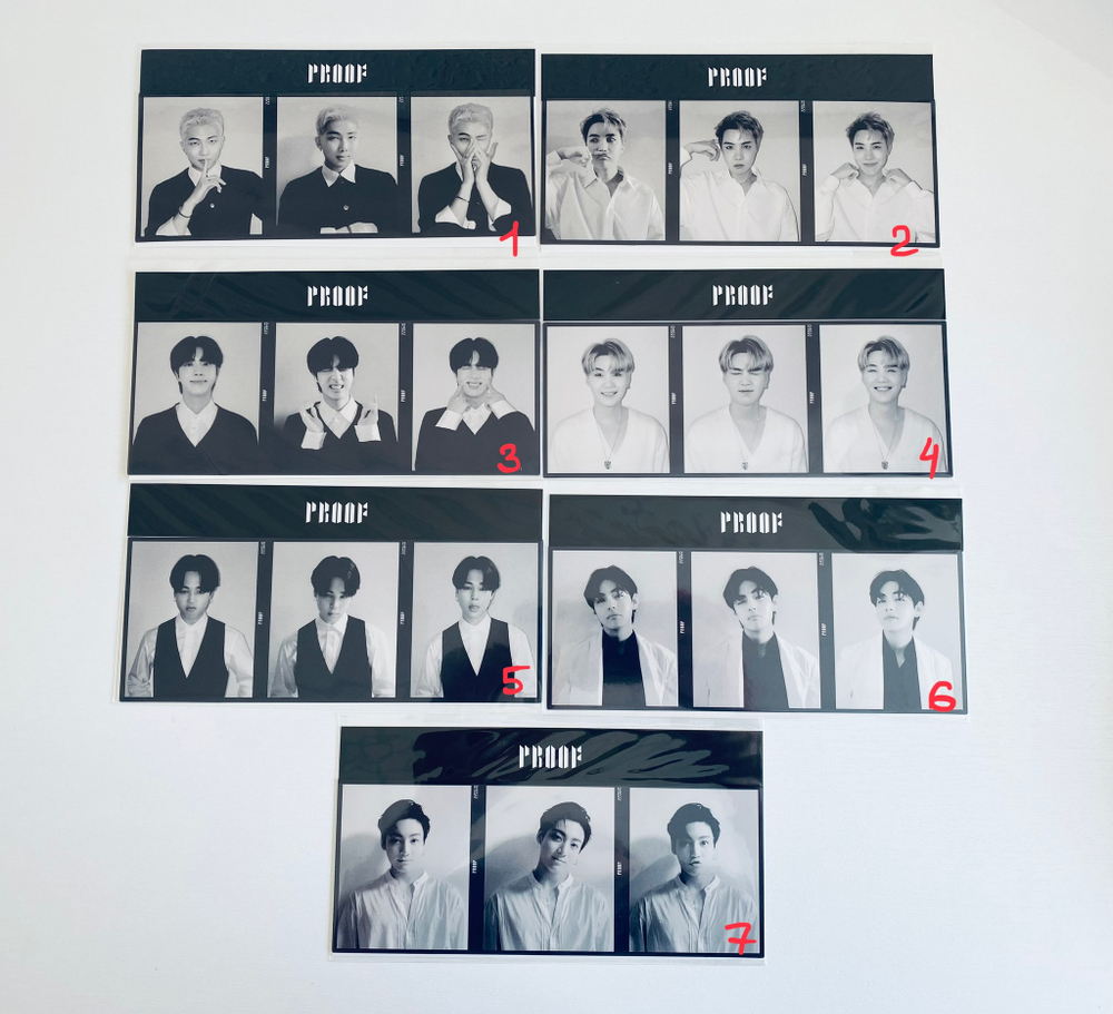Фотопленки BTS (триптихи) к релизу Proof