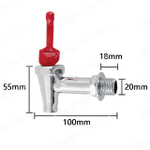 Кран сливной для кипятильника CP-IB нерж. 20мм