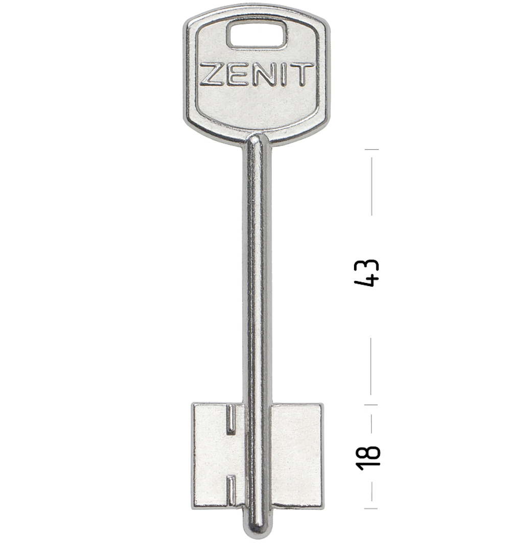 Заготовка сувальдного ключа 12806 ZNT3D