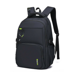 Рюкзак мужской городской повседневный пикник для отдыха, черный / зеленый