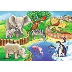 Puzzle Animals in the Zoo  2x12 pcs