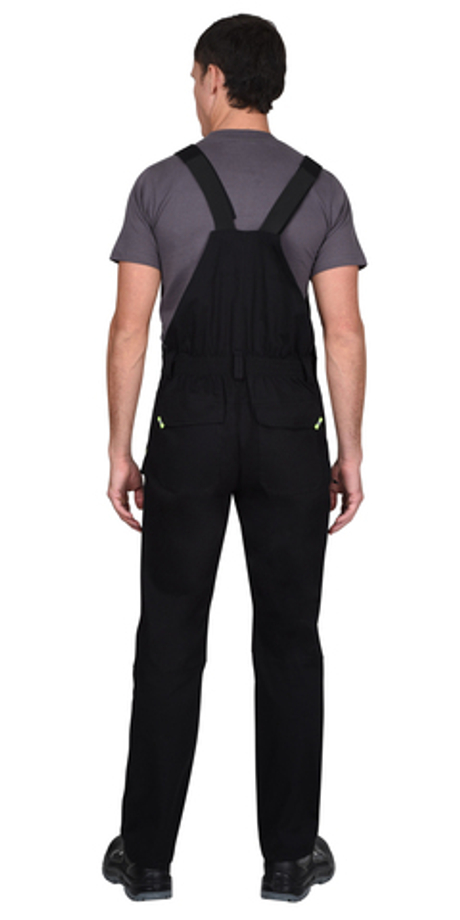 Полукомбинезон СИРИУС-ДЕКСТЕР черный с лимонной отделкой, тк. стрейч с ВО