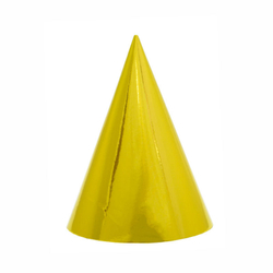 Колпаки фольгированные Золото, 6 шт.