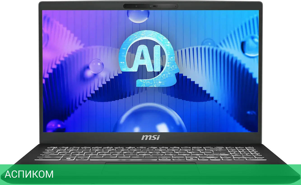 Ноутбук MSI MS-15H5 Modern 15 H AI C1MG-092XBY Windows 11 Pro Classic Black (9S7-15H551-092)