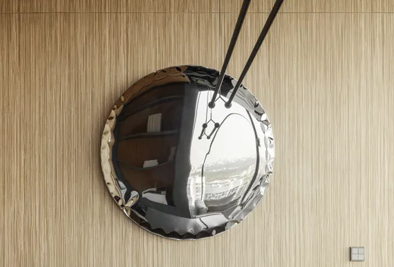 Настенный декор Brano Отражение 3, Ø60 см, полированная сталь