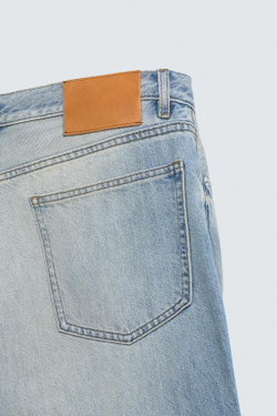 ZARA ДЖИНСЫ STRAIGHT FIT, ГОЛУБОЙ