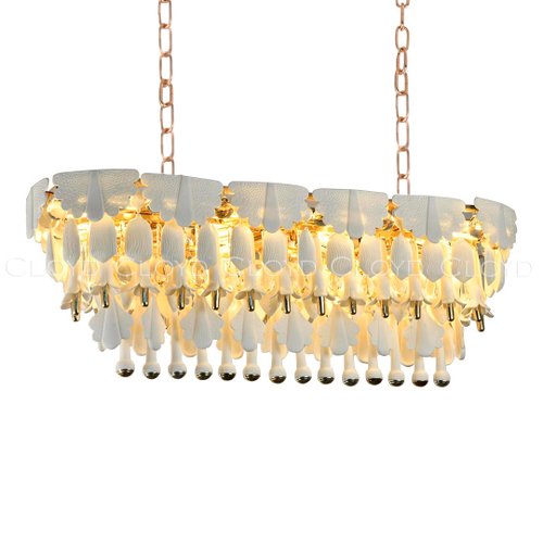 Люстра Cloyd PLINSE C14 / шир. 102 см - керамика - золото (арт.11493)