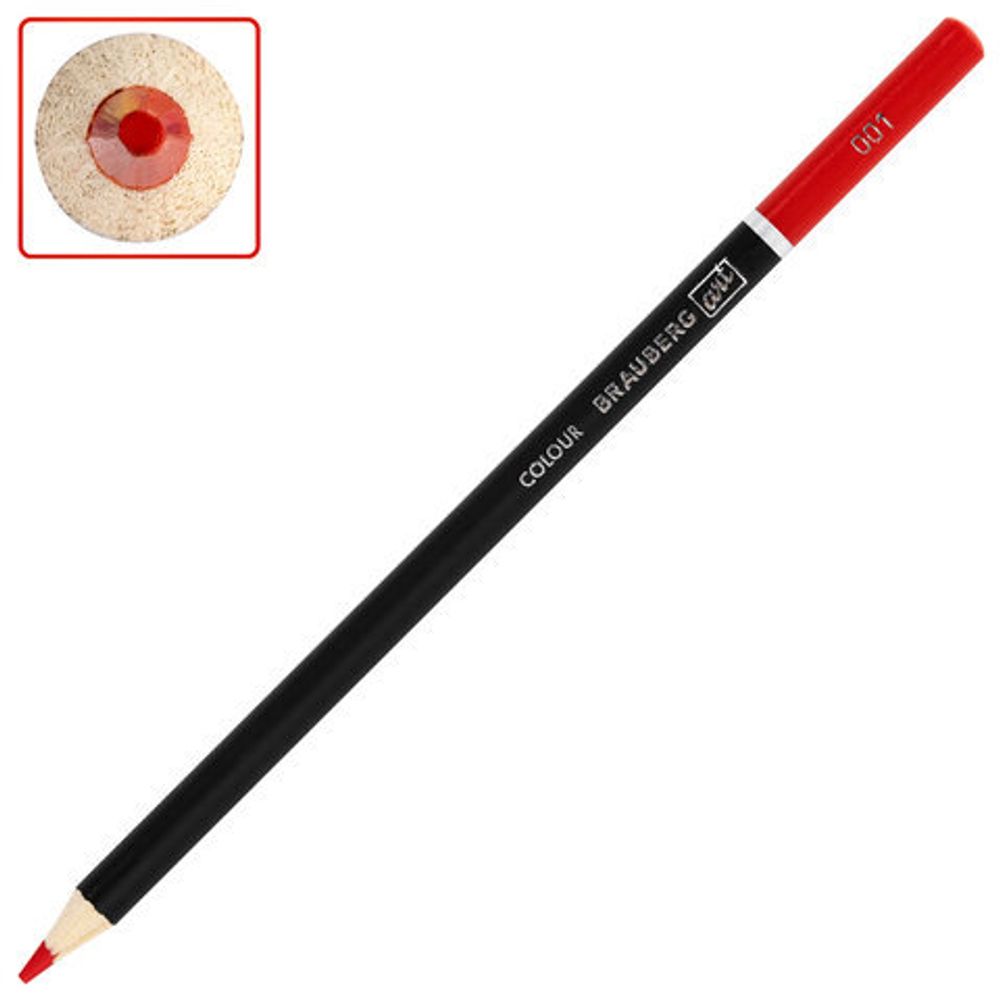 Карандаши художественные цветные BRAUBERG ART PREMIERE, 12 цветов, МЯГКИЙ грифель 4 мм, металл, 181540