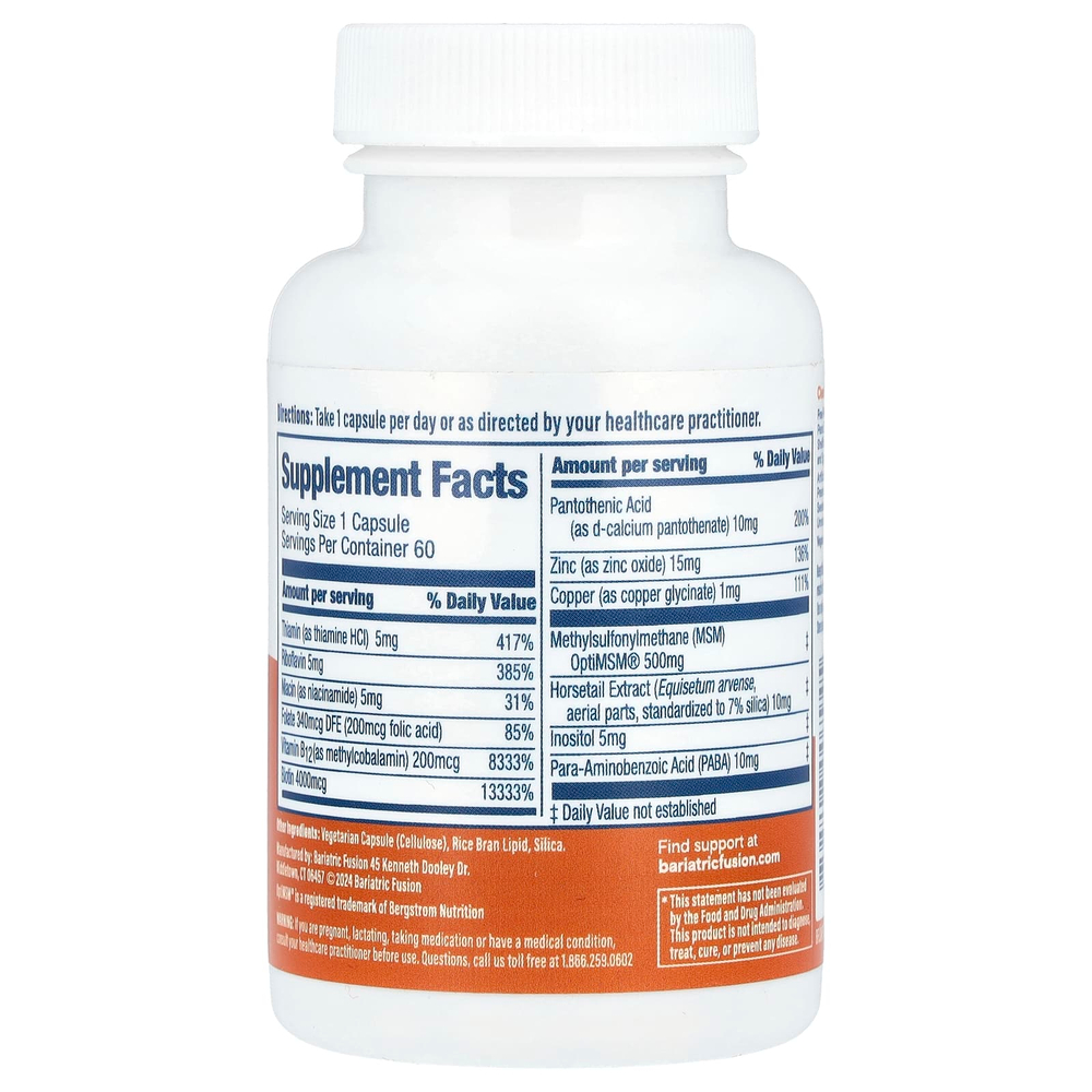 Bariatric Fusion, Омолаживающее средство для волос, кожи и ногтей, 60 капсул