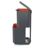 Контейнер для мусора с двумя баками totem max, 60 л, графит