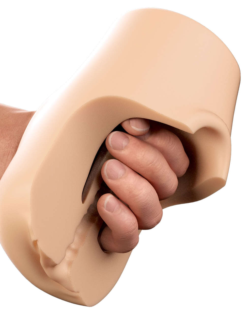 Телесный мастурбатор-вагина Pussy Pounder Squeeze Stroker (Цвет: телесный)