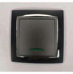 Рамка 1-я ProfiTec Tesla темная сталь метал + вставка черный графит