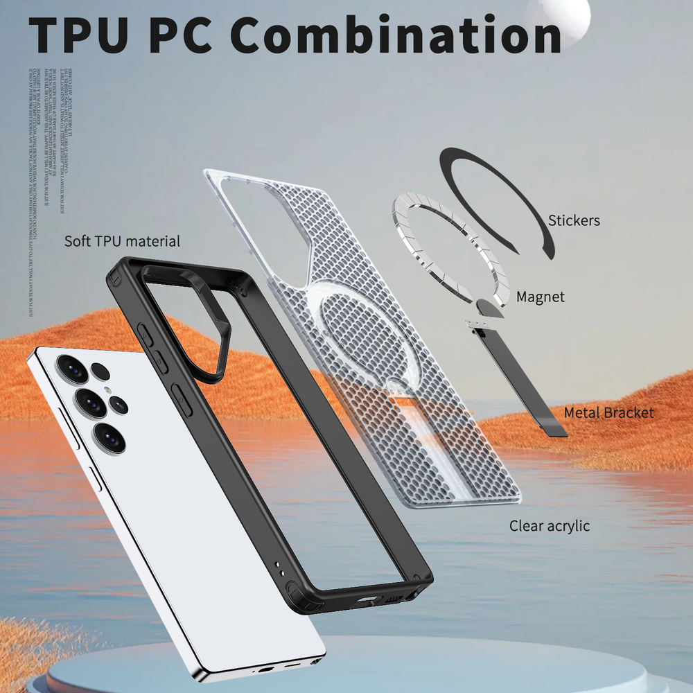 Прозрачный чехол Mesh Pro Magnetic Case для Samsung Galaxy S25 Ultra