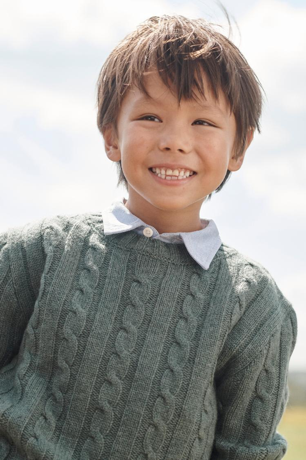 ZARA ВЯЗАНЫЙ СВИТЕР, ЗЕЛЕНЫЙ