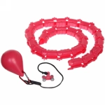 Обруч спортивный регулируемый «Fitness» 24 части (длина окружности 130 см) с утяжелением, розовый