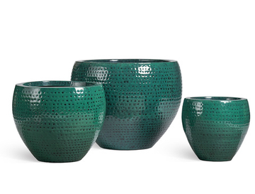 Кашпо TREEZ Effectory - Ron - Чаша Classic - Зелёно-голубой Нефрит
