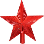 Звезда на ёлку «Сияние» 20 см, Красный/серебро