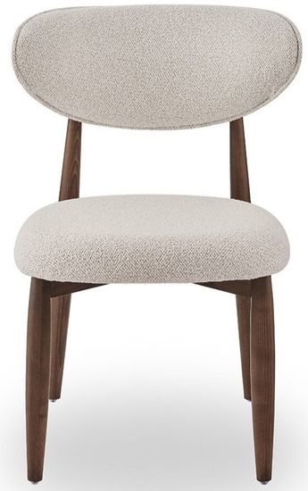 Cтул Comfy 4 бежевая ткань, ножки орех