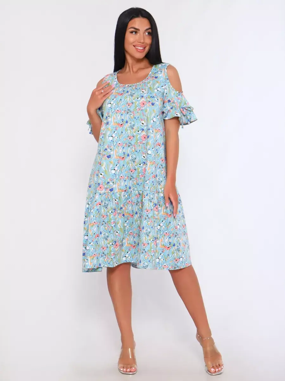 Платье свободное большие размеры