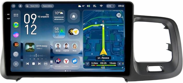 Магнитола для Volvo S60 2 Y20 2010-2018 - Teyes CC4-PRO монитор 9.5" 2K QLED на Android 13, Быстрейшая, Snapdragon 778G, ИИ, CarPlay, DSP, 4G SIM-слот