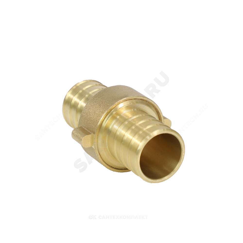 Соединитель штуцерный латунь разъемный для шланга Дн 18 9105 Aquasfera 9105-02