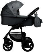 Детская коляска Indigo Impulse Eco 3 в 1 с автокреслом Avionaut Cosmo Beige Ie06 серая кожа/серый