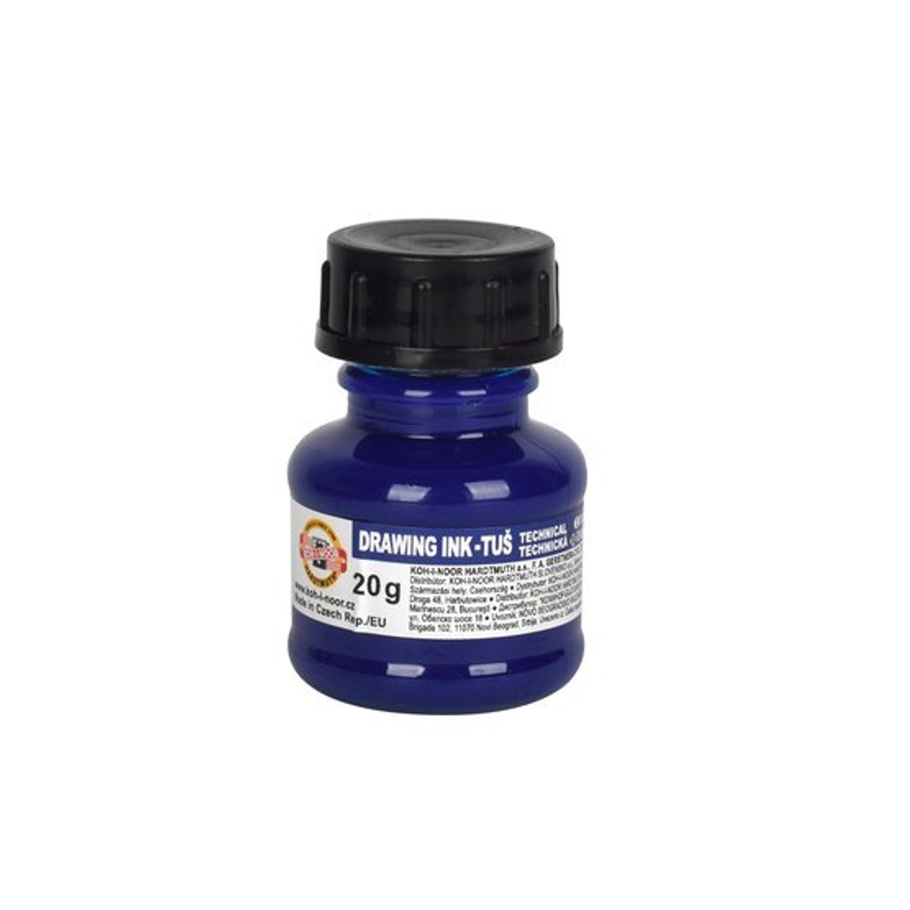 KOH-I-NOOR 1417007 Тушь цветная, 20 г, синяя