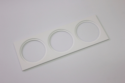 Декоративная тройная рамка (белая) под светильник серии ROUND-IN-01