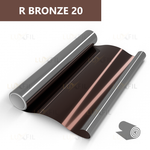 Пленка солнцезащитная зеркальная R BRONZE 20 LUXFIL, рулон (размер 1,524x30м.)