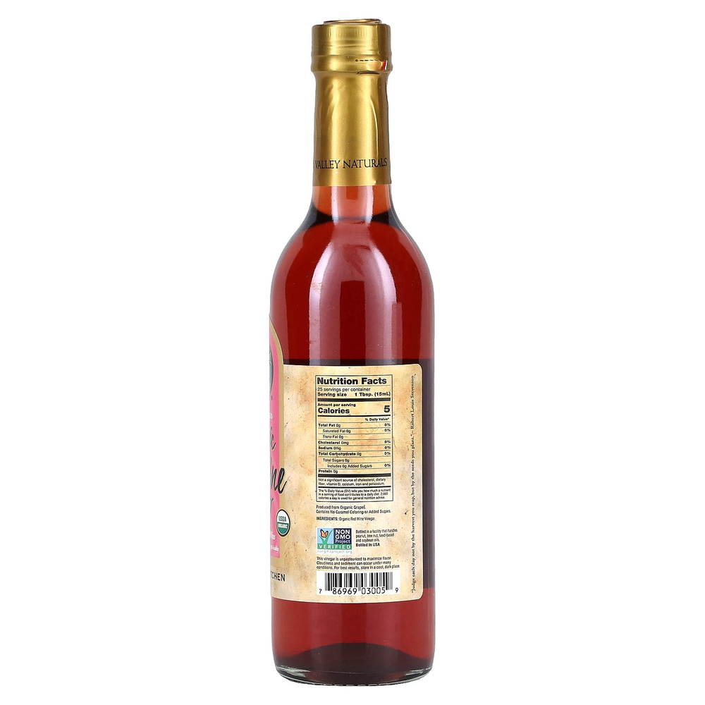 Napa Valley Naturals, органический красный винный уксус, 375 мл (12,7 унции)