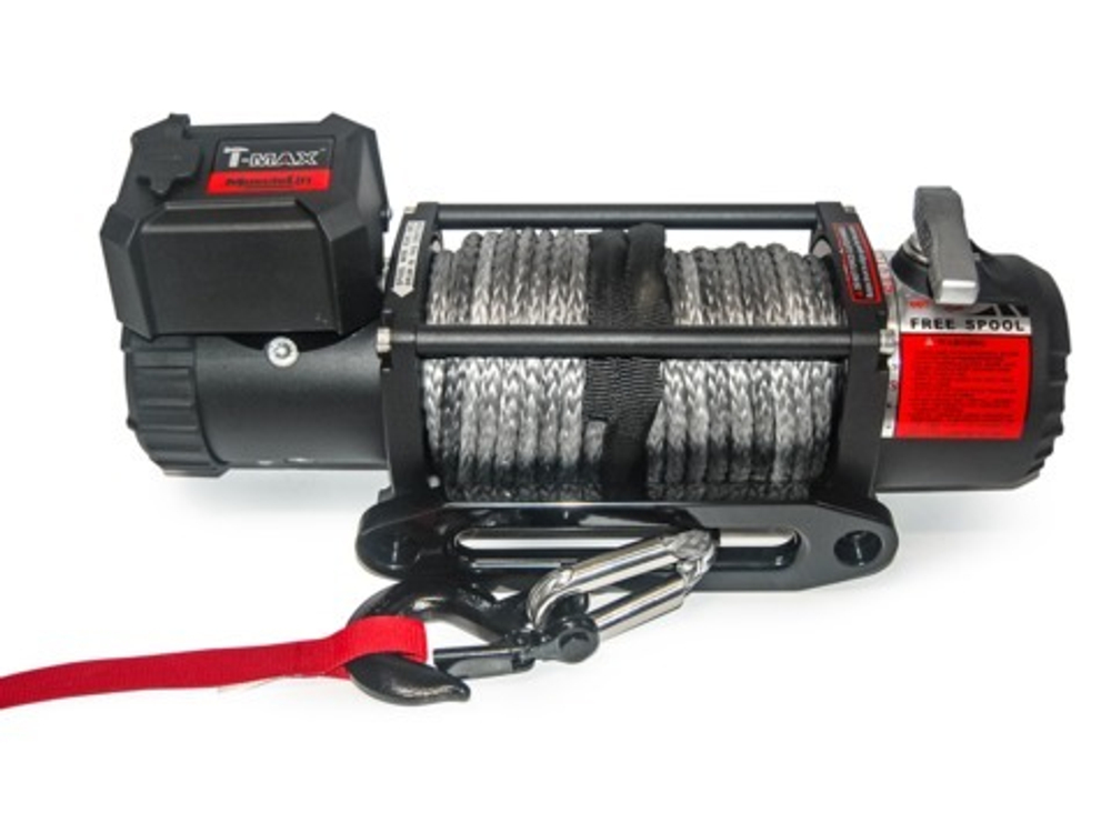 Лебедка электрическая T-Max EW12500 MuscleLift 12В с синтетическим тросом