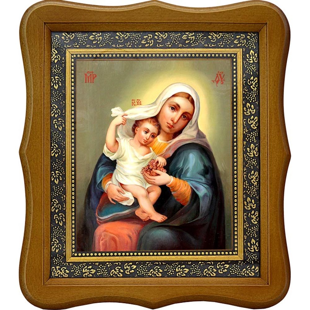 Покрывающая (Домодедовская) Икона Божьей Матери на холсте.