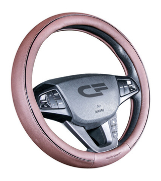 Оплетка на руль круглая CarFashion -М- «TILTAN» 31437 - Экокожа - кофе/шов черный