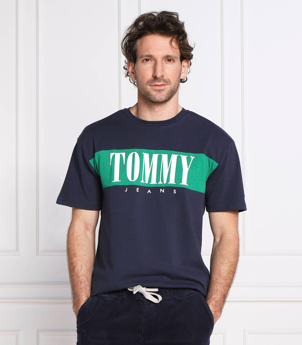 футболка colorblock Tommy Jeans - темно-синий(DM0DM14994)