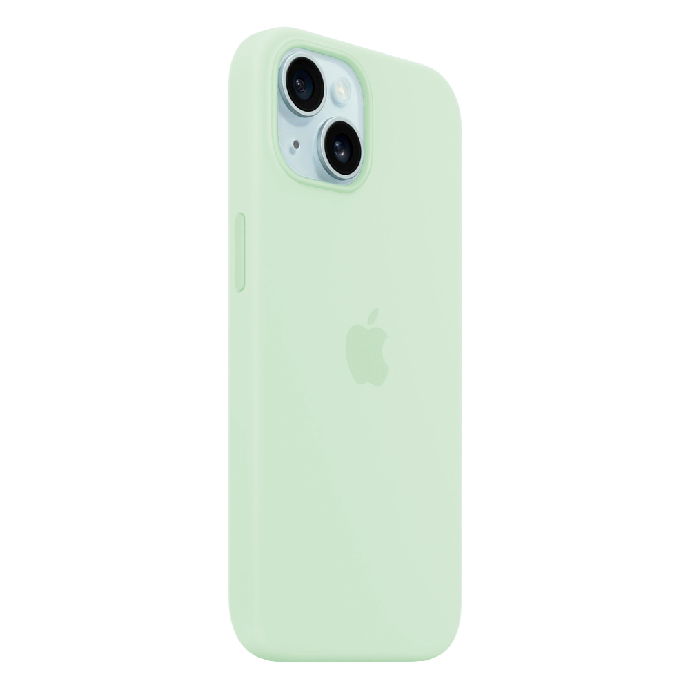 Силиконовый чехол с поддержкой MagSafe Apple Silicone Case для iPhone 15, Soft Mint (Пастельно-мятный)