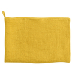 Полотенце кухонное вафельное из умягченного льна горчичного цвета из коллекции essential, 47x70 см