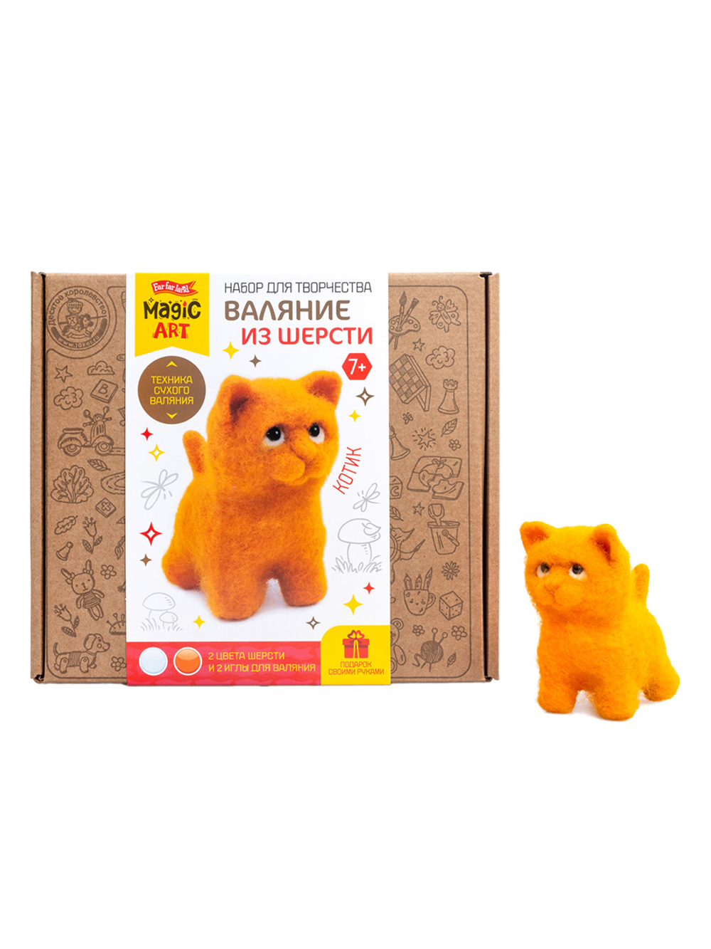 Валяние из шерсти Котик