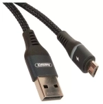 Кабель 1m USB/Micro 2.4A RC-152m Colorful Light Remax silver