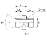 Штуцер FH BSP 1/4" BSP 1/4" o-ring