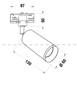 Трековый светильник Maytoni Technical TR028-3-GU10-B