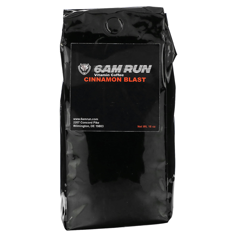 6AM Run, Vitamin Coffee, корица, 16 унций