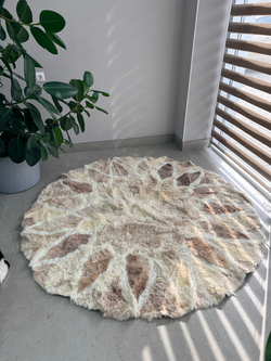 Ковер шкура натуральная овчина меховой