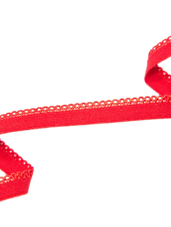 100 Красный Резинка ажурная арт.011, 10 мм, Турция